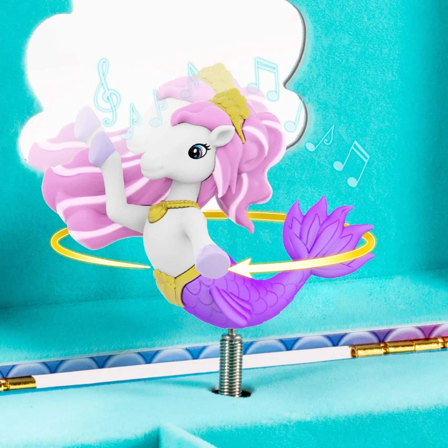 CRAZE Galupy Mermaid Aufbewahrungsbox – türkis – mit Spieluhr, für Kinder