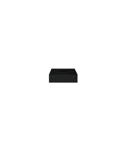 Spirella Kosmetiktuchbox Silhouette – 24,8×12,8×8 cm, ABS (Kunststoff), Tisch, Schwarz
