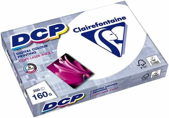 Clairefontaine DCP Kopierpapier – A3, 160 g/m², hochweiss – für Inkjet/Laser/Kopierer – FSC, EU Ecolabel – 250