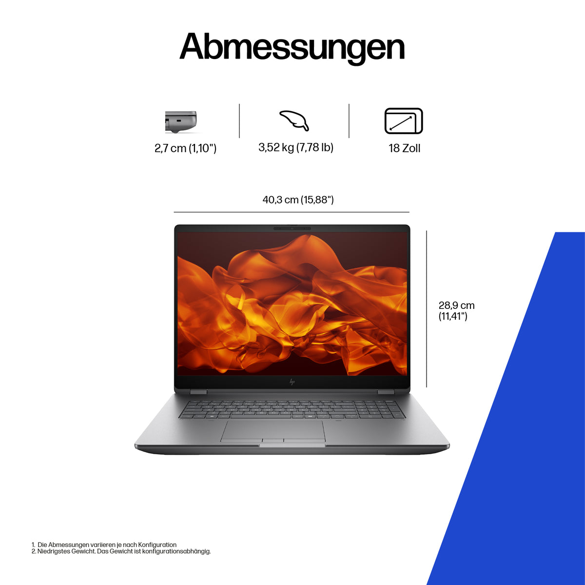 HP ZBook Fury G1 – 18" WQXGA, Core Ultra 7 255HX, 32 GB, 1 TB SSD, RTX Pro 2000, Win 11 Pro