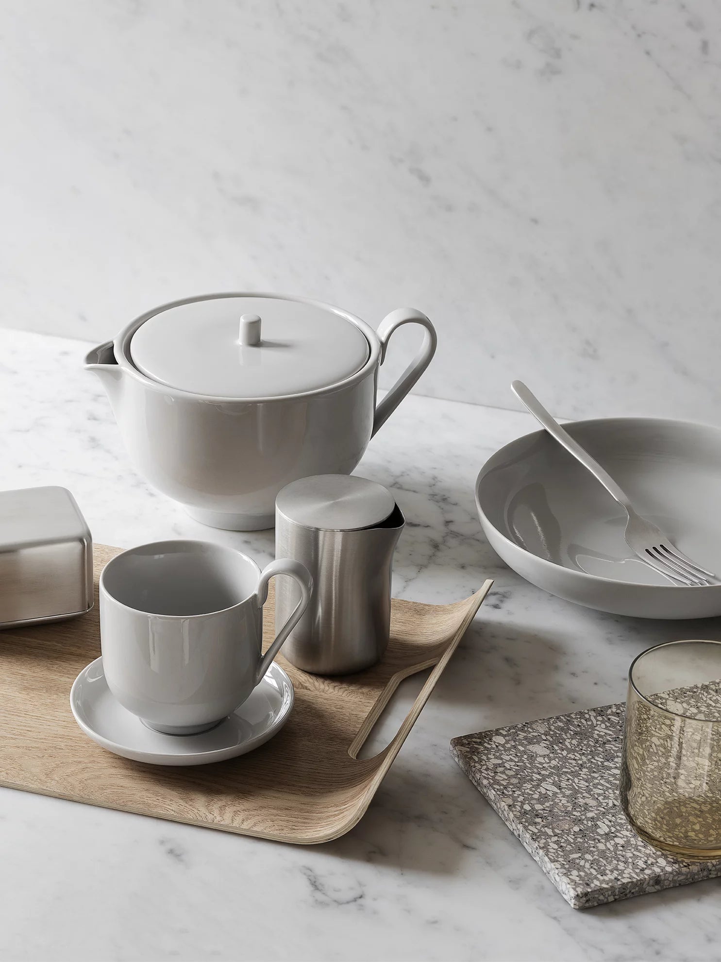 Blomus STELLA Besteck-Set – 16-teilig, 20 cm, Edelstahl, matt, spülmaschinenfest