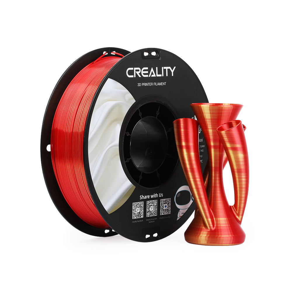 Creality 3D-Drucker-Filament Silk PLA 1,75 mm Gold/Rot, 1 kg – für Creality FDM-3D-Drucker