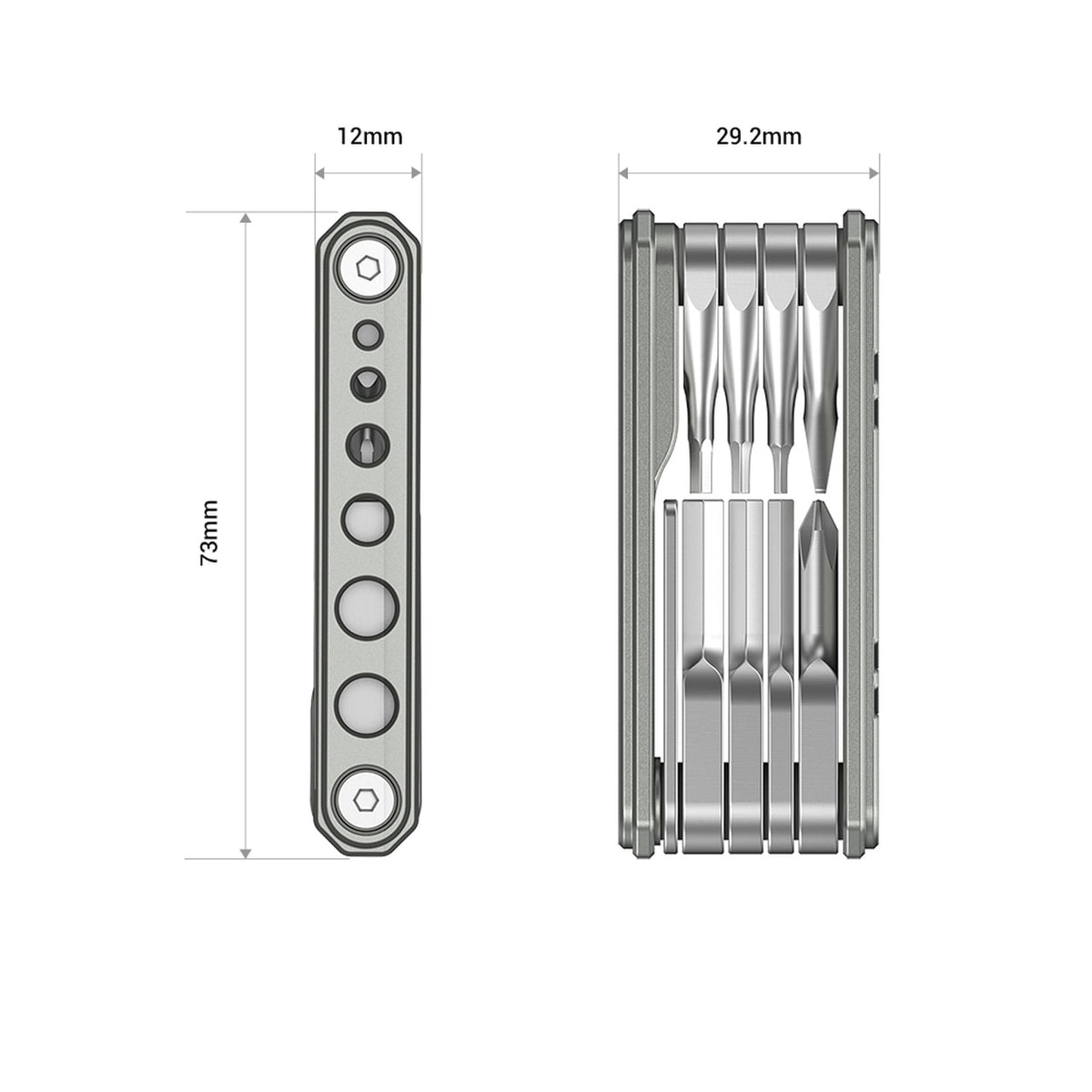 SmallRig 2713 Multitool-Kit – 9-teilig, 73 × 29 × 12 mm, 78 g – Silber