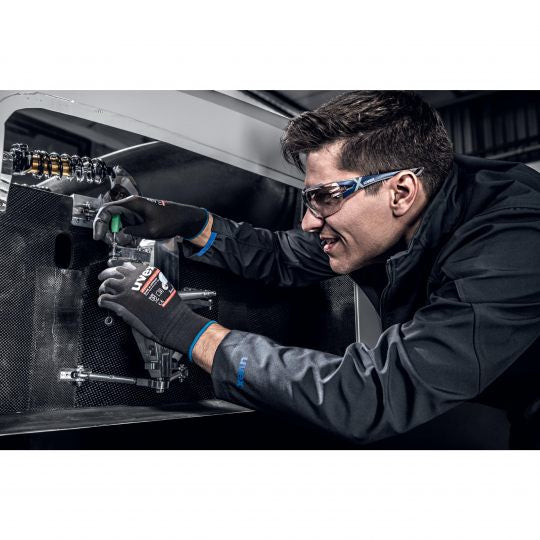 Uvex Arbeitshandschuhe phynomic airLite A – Grösse 9, 1 Paar – ESD, EN 388:3110X, Schwarz