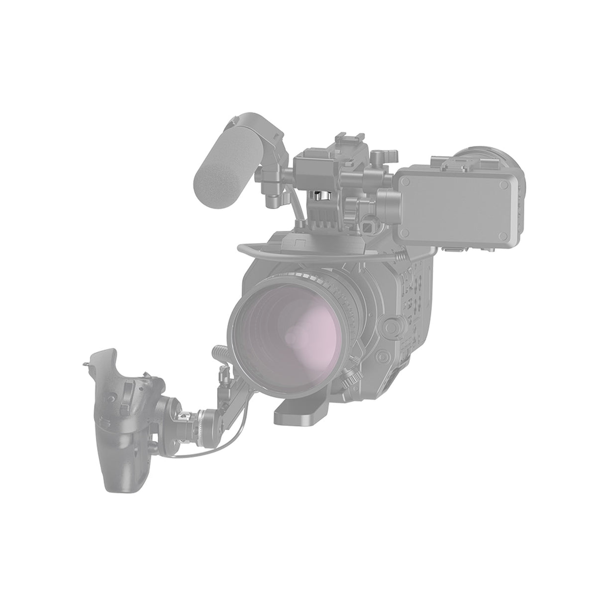 SmallRig 2844 Oberer Griff – für Sony FX9, FS7, FS7 MK2 – Silber