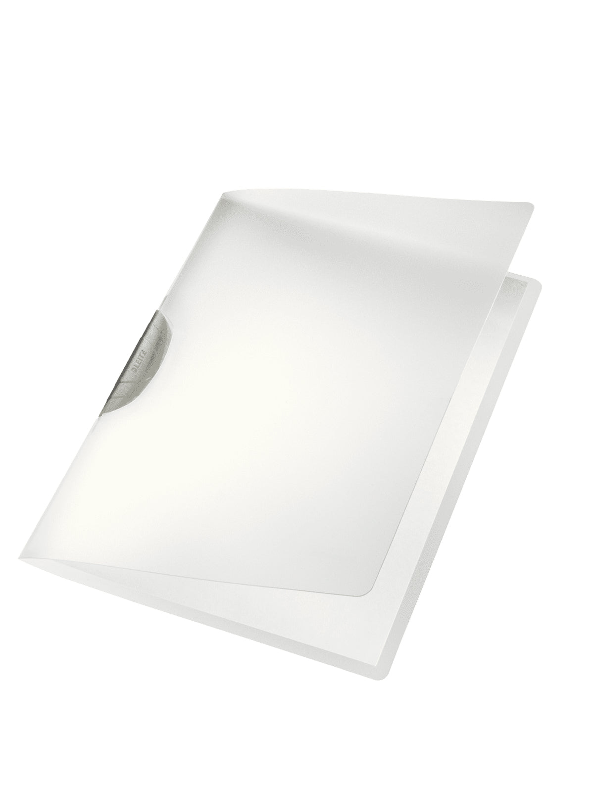 Leitz ColorClip Klemmhefter für A4, grau/transparent – transparenter Vorderdeckel – bis 30 Blatt
