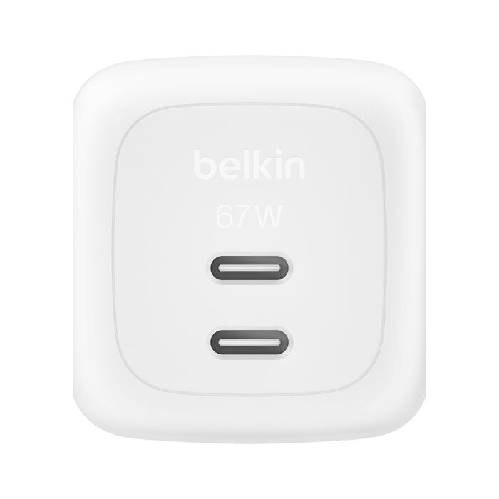 Belkin BOOSTCHARGE Ladegerät – 67 W, 2× USB-C, PD, PPS, inkl. 2 m Kabel
