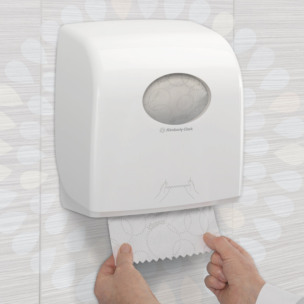 Kleenex Handtuchrolle – 2-lagig, Weiss – 198 mm × 100 m – für Kleenex Slimroll Spender – Beutel 6 Rollen