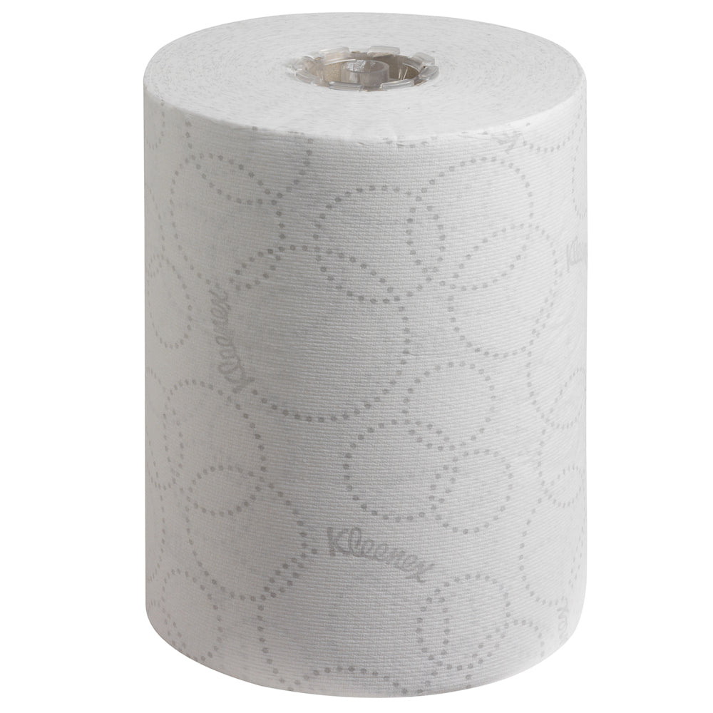 Kleenex Handtuchrolle – 2-lagig, Weiss – 198 mm × 100 m – für Kleenex Slimroll Spender – Beutel 6 Rollen
