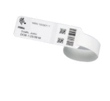 Zebra Armbandetiketten, 25 mm × 202 mm, weiss, Polypropylen