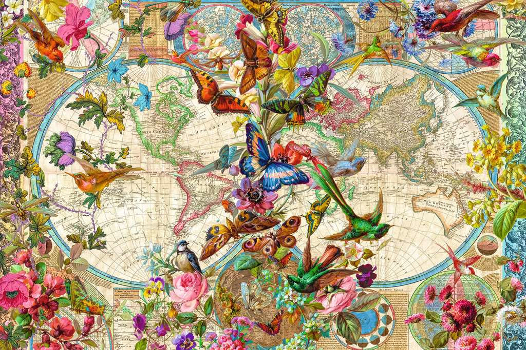 Ravensburger Puzzle Weltkarte – 3000 Teile – 56,5 × 56,5 cm – ab 14 J.