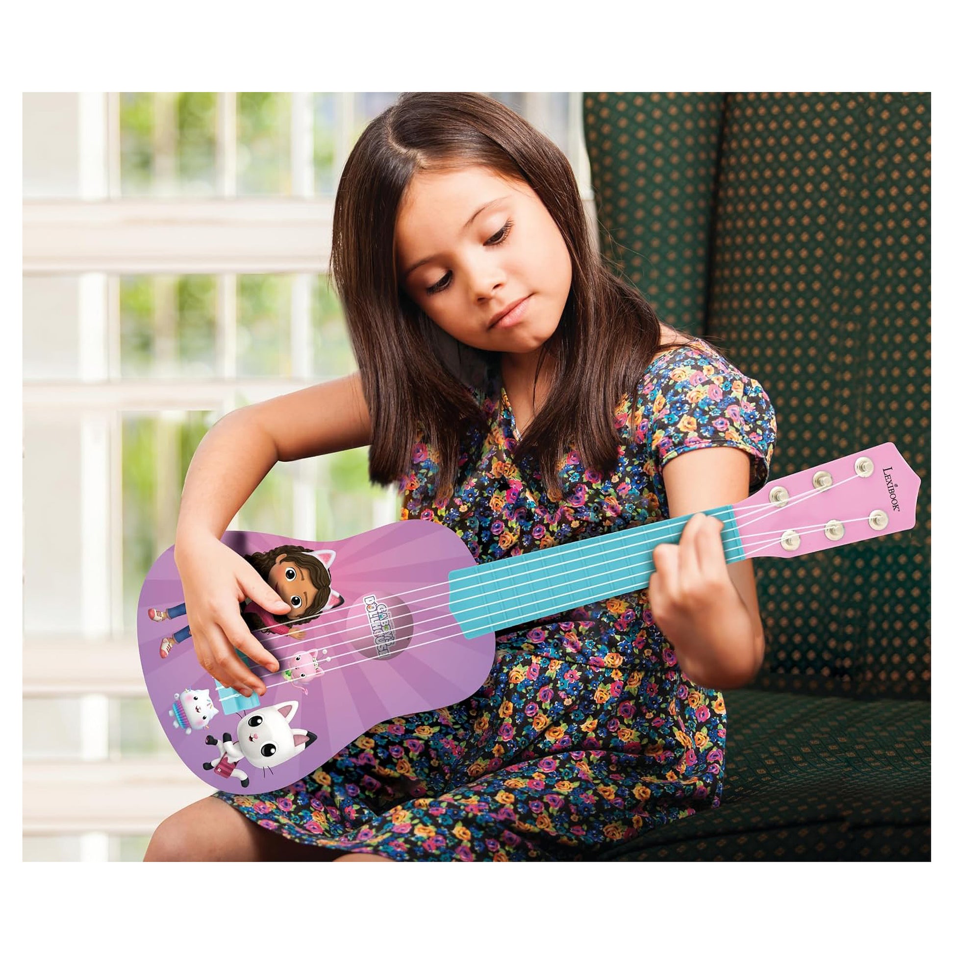 Lexibook Meine Erste Gitarre Gabby – 53 cm – ab 3 J. – Nylon, Kunststoff – mehrfarbig