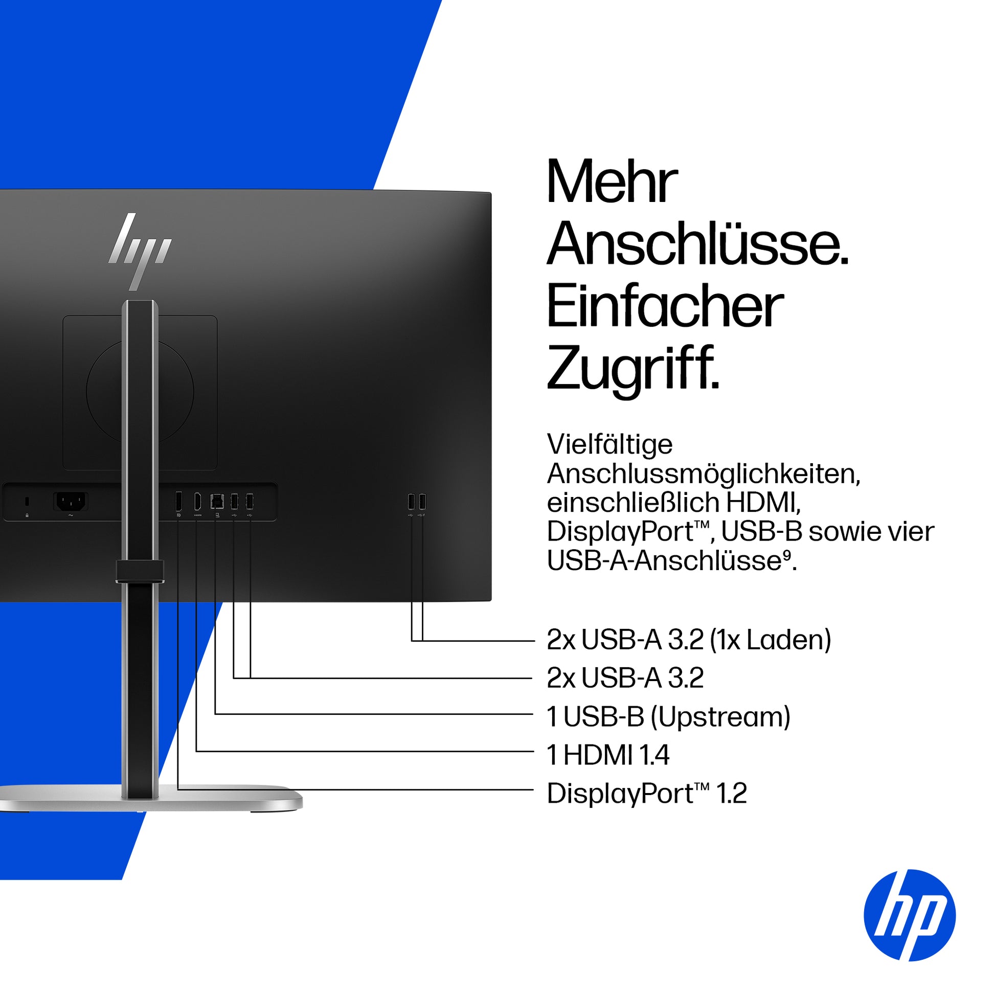 HP 527pf – Monitor, 27", 1920 × 1080 (Full HD), IPS, 120 Hz, 350 cd/m², VESA 100 × 100, Schwarz