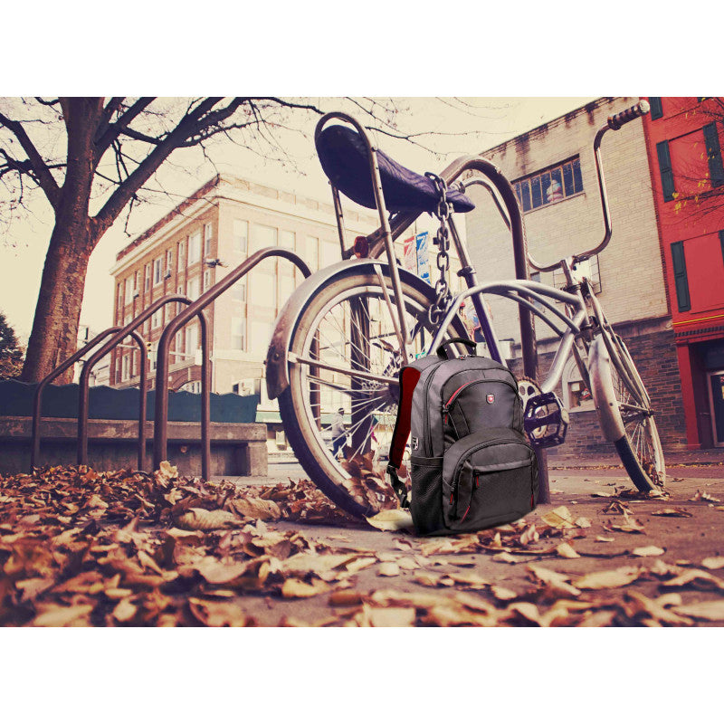 Port Designs Houston II ECO Notebook-Rucksack bis 17,3" – abschliessbar, r-PET – Schwarz