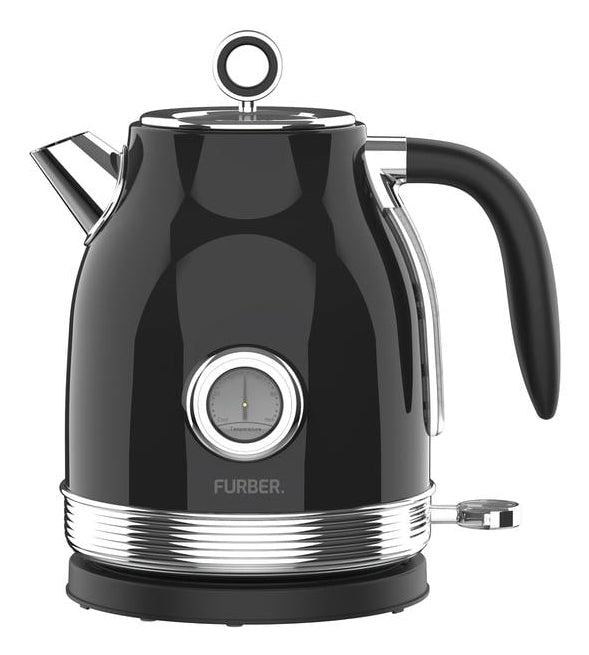 Furber. Furber Wasserkocher – 1,7 l, Edelstahl, Schwarz, F01083