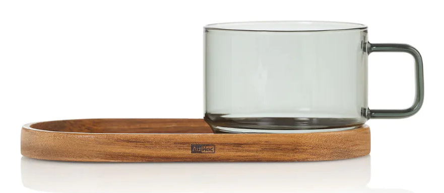 AdHoc Tasse – 300 ml, Ø 6,5 cm, Borosilikatglas, Transparent, doppelwandig, spülmaschinenfest