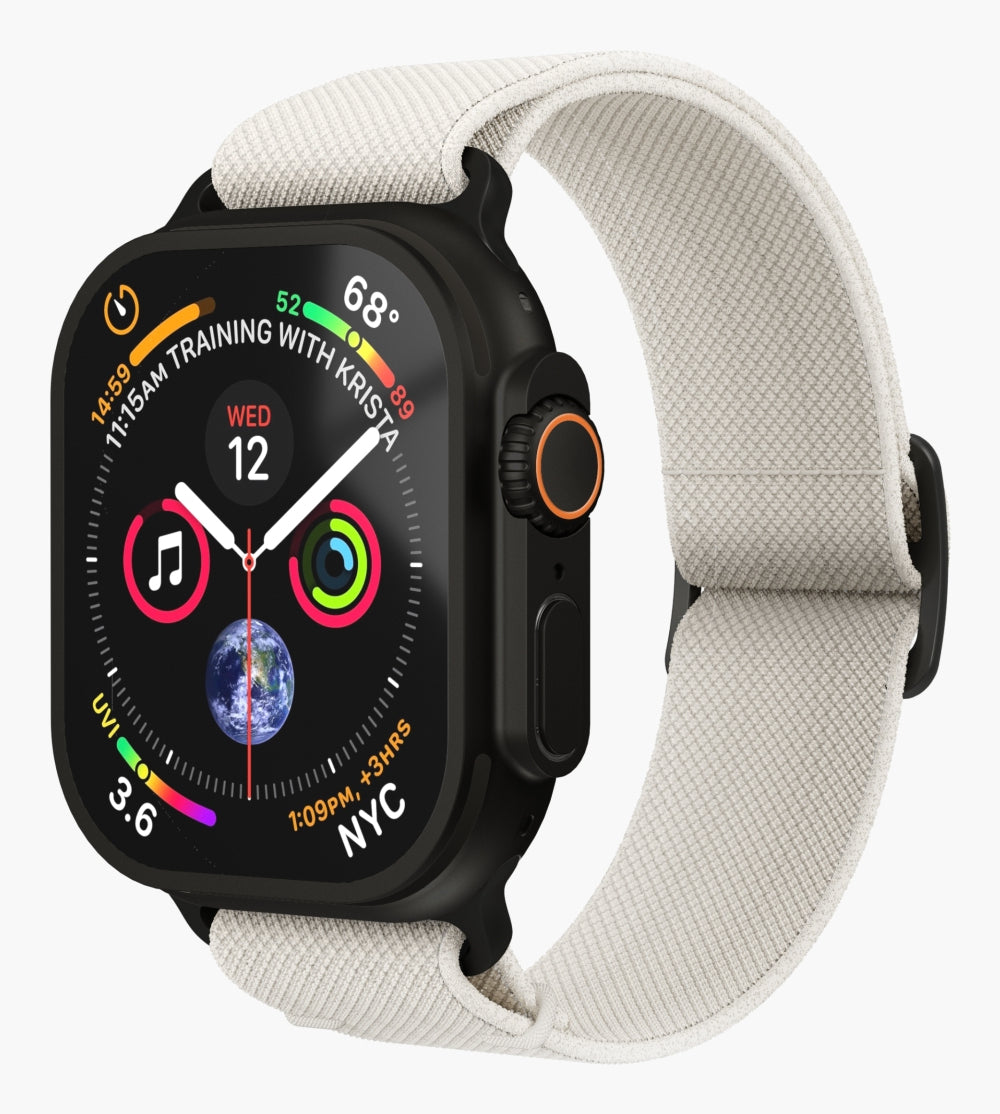 Vonmählen Classic Nylon Loop – Armband – für Apple Watch Ultra – Creme/Schwarz, One Size, Nylon