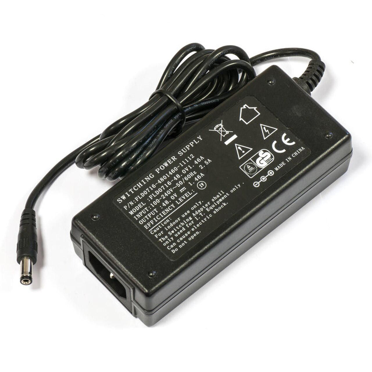 CoreParts 48POW Netzteil 60 W – 48 V, 1,25 A, 5,5×2,5 mm Stecker, EU-Stecker (Typ C) – für Netgear