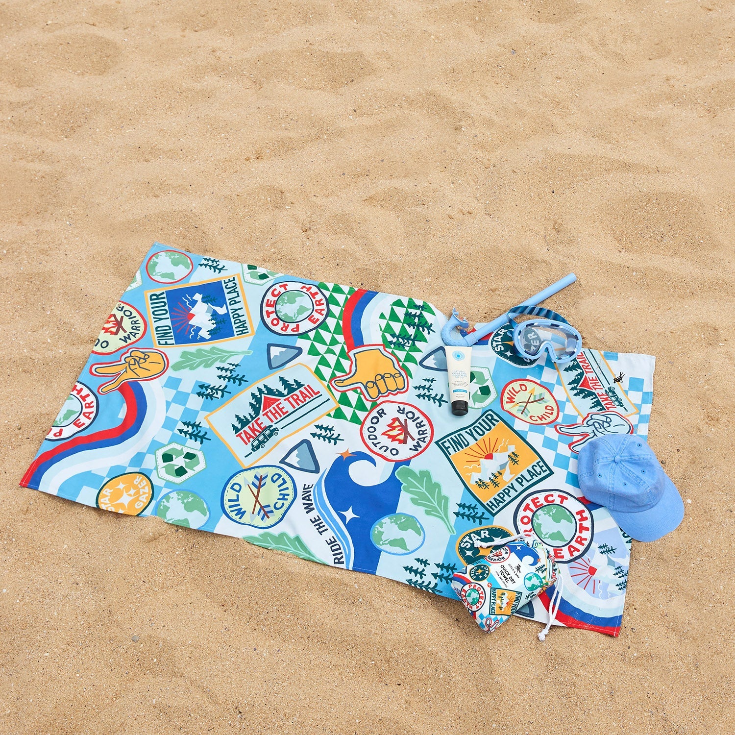Dock & Bay Strandtuch – 70 × 130 cm, Mehrfarbig, Polyamid/Polyester