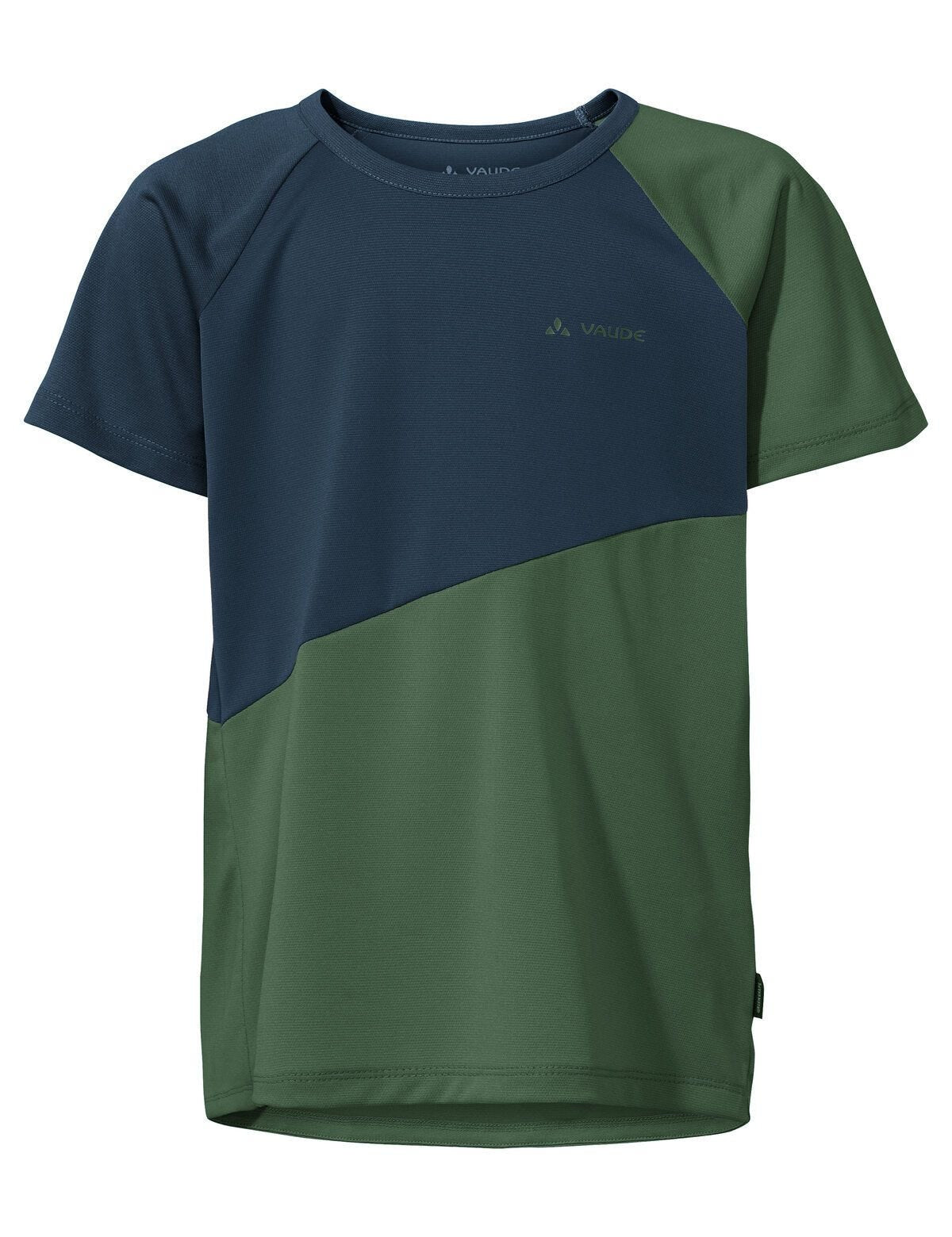 VAUDE T-Shirt Moab II – 134-140 – Grün, 100% Polyester (78% recycelt), Reflektoren