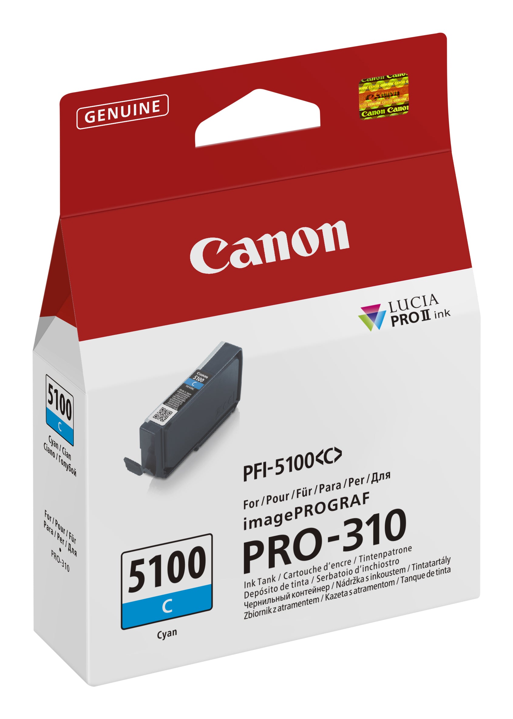 Canon Tintenpatrone PFI-5100 C, Cyan – für PFI-5100-Serie