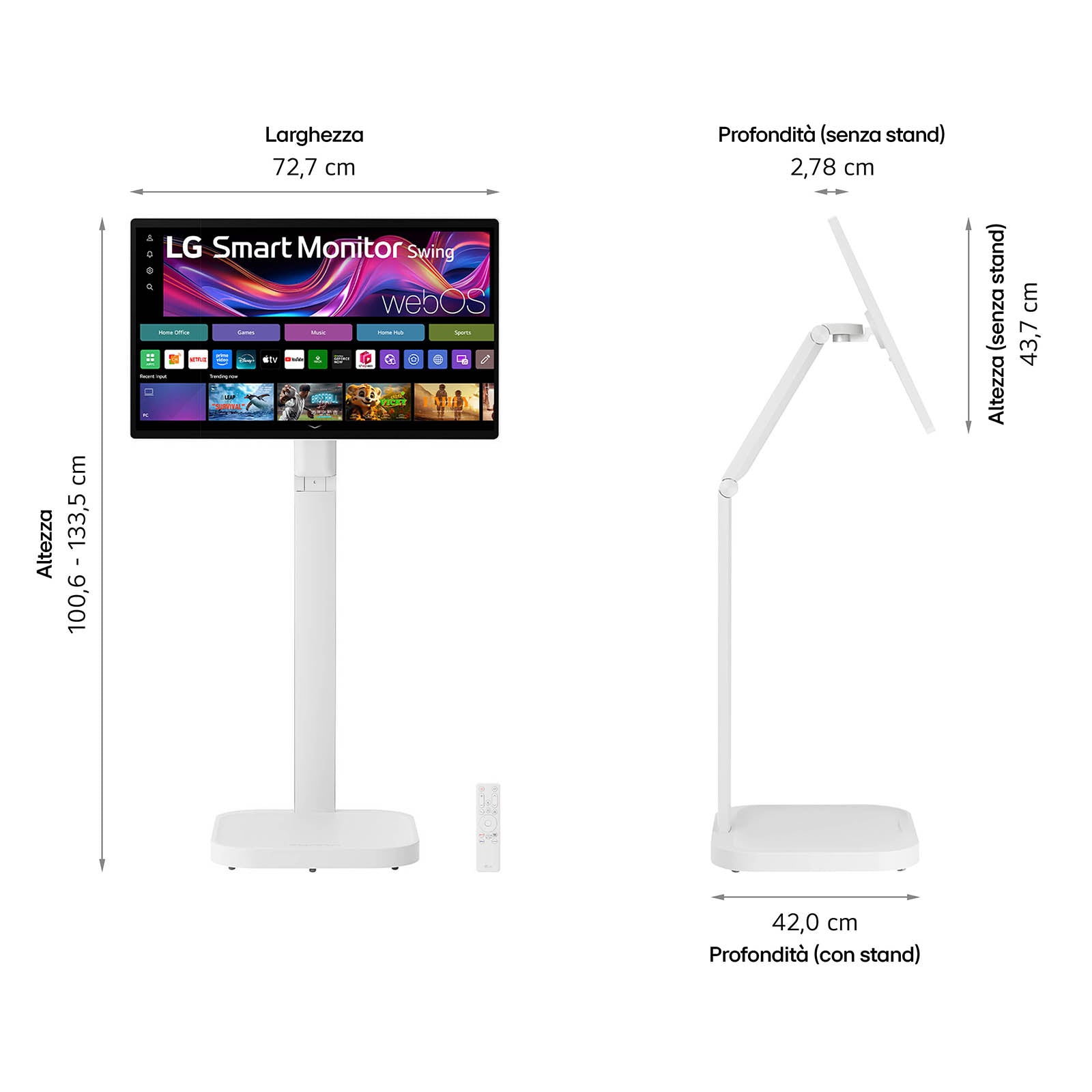 LG 32U889SA-W – 31,5" Touch, 3840 × 2160 (4K), IPS, USB-C 65 W, Webcam