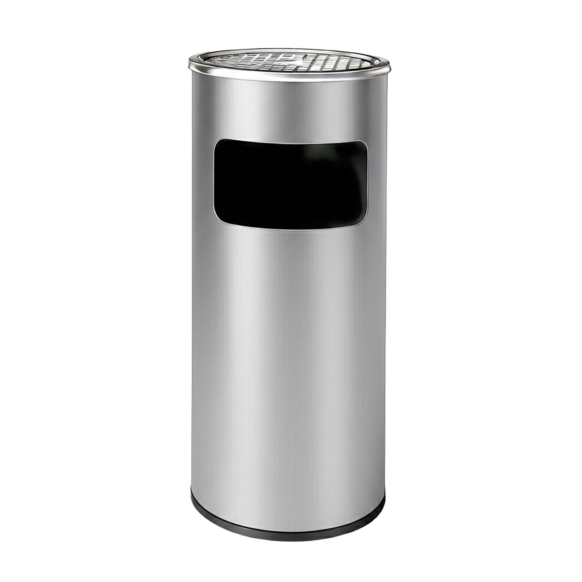 Relaxdays Standascher – 30 l – Edelstahl, rund – mit Inneneimer