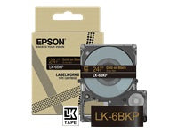 Epson Schriftband – 24 mm × 9 m, Schwarz, Gold – LK-6BKP