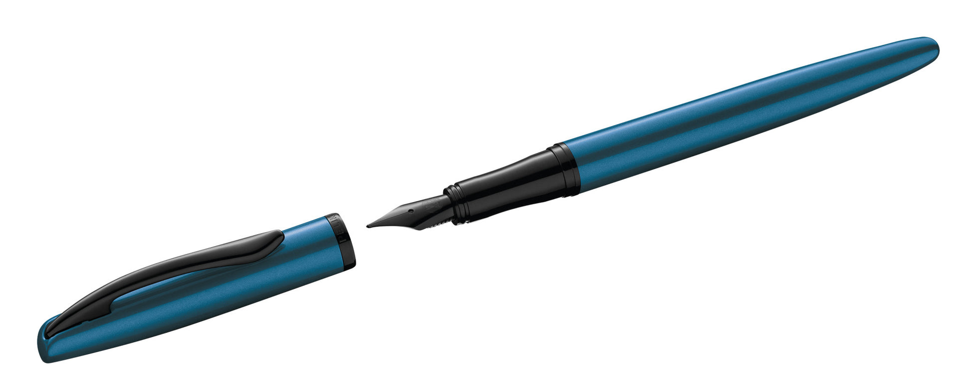 Pelikan Jazz Noble Elegance Schreibset – Kugelschreiber + Füllfederhalter – Blau, Türkis, Metall, Dreh, 2-teiliges Set