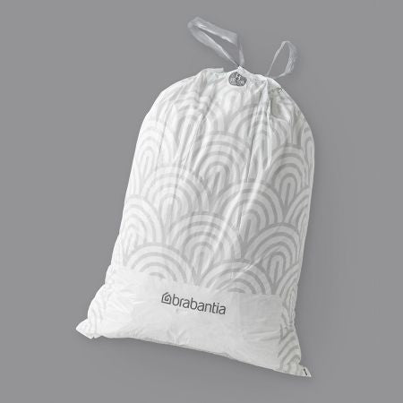 Brabantia Kehrichtsack für PerfectFit H – 60 l, mit Zugband, PE, weiss, 600 × 820 mm, 20 Stk