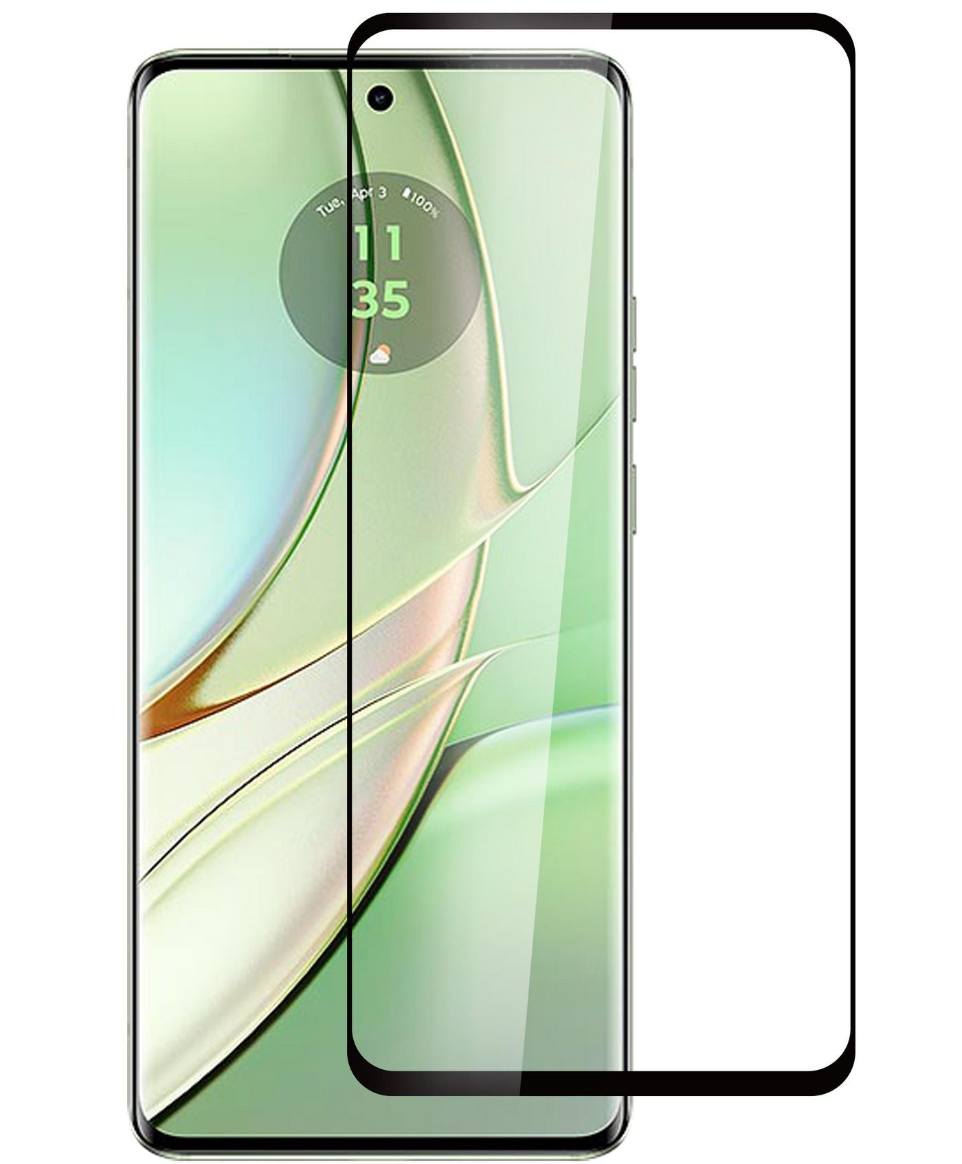 eSTUFF Displayschutz (Panzerglas), Full Cover – für Motorola Edge 40