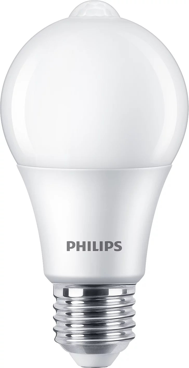 Philips by Signify Philips LED-Leuchtmittel E27 A60 – 806 lm, 8 W, Warmweiss 2700 K – 1 Stk., Weiss