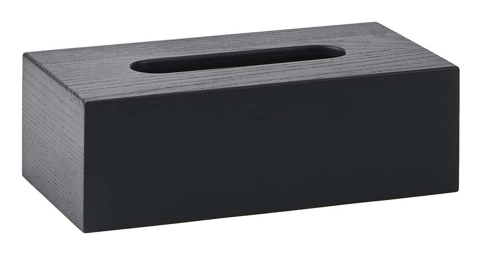 Aquanova Kosmetiktuchbox Cole – 26×8,3 cm, Eschenholz, Tisch, Schwarz