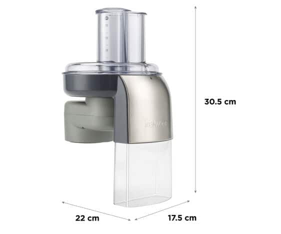Kenwood Raffel-Aufsatz AT340 – 17,5 × 20,5 × 22 cm, für Chef-Modelle, z. B. Sense, Sense XL, Cooking Chef