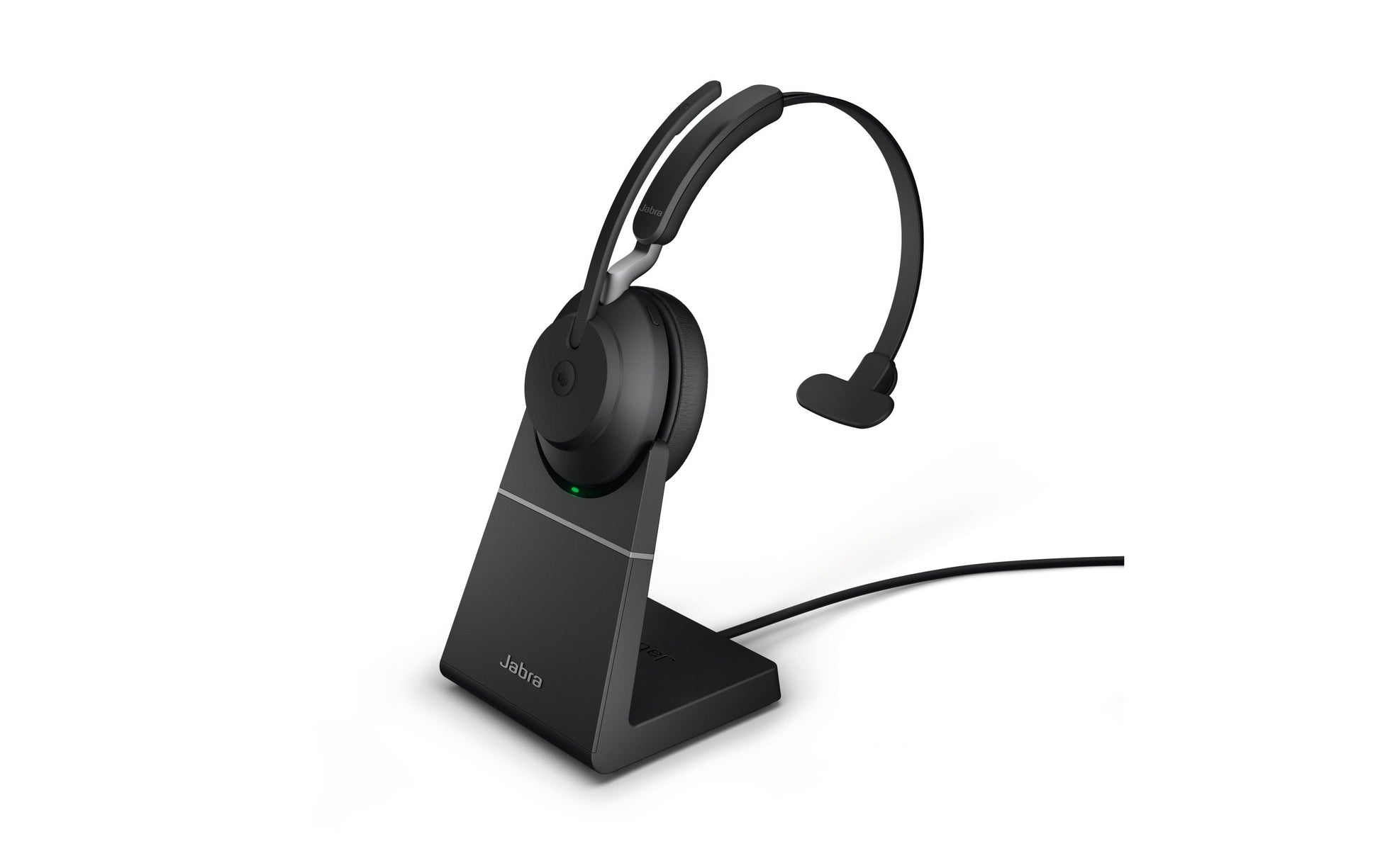 Jabra EVOLVE2 65 LINK380A MS – Mono Headset – Bluetooth (USB‑A), mit Stand – Schwarz