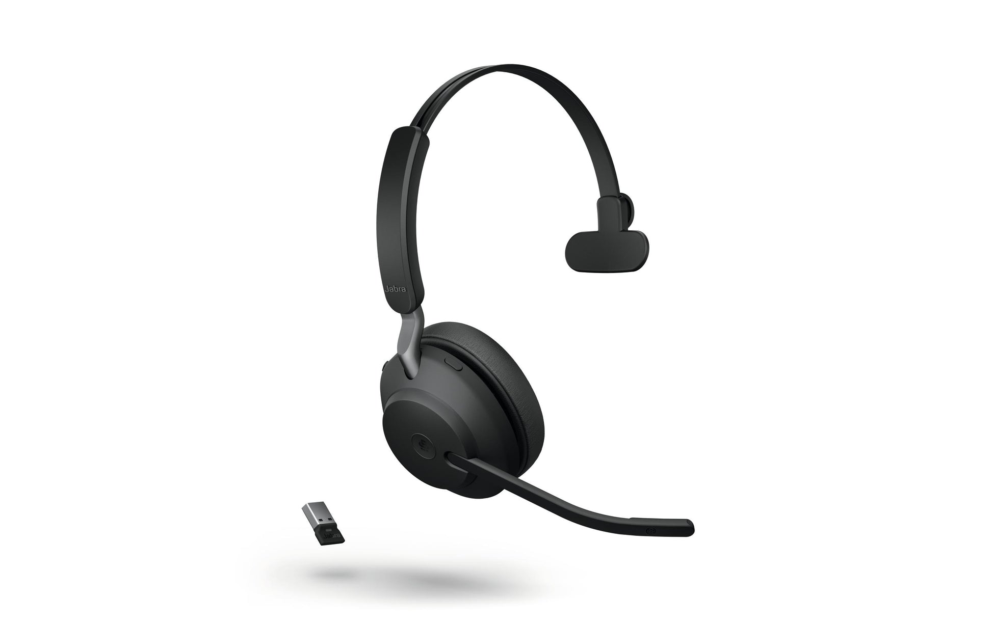 Jabra Evolve2 65 Link380a – Mono Headset – Bluetooth, USB‑A – Schwarz – für Microsoft Teams