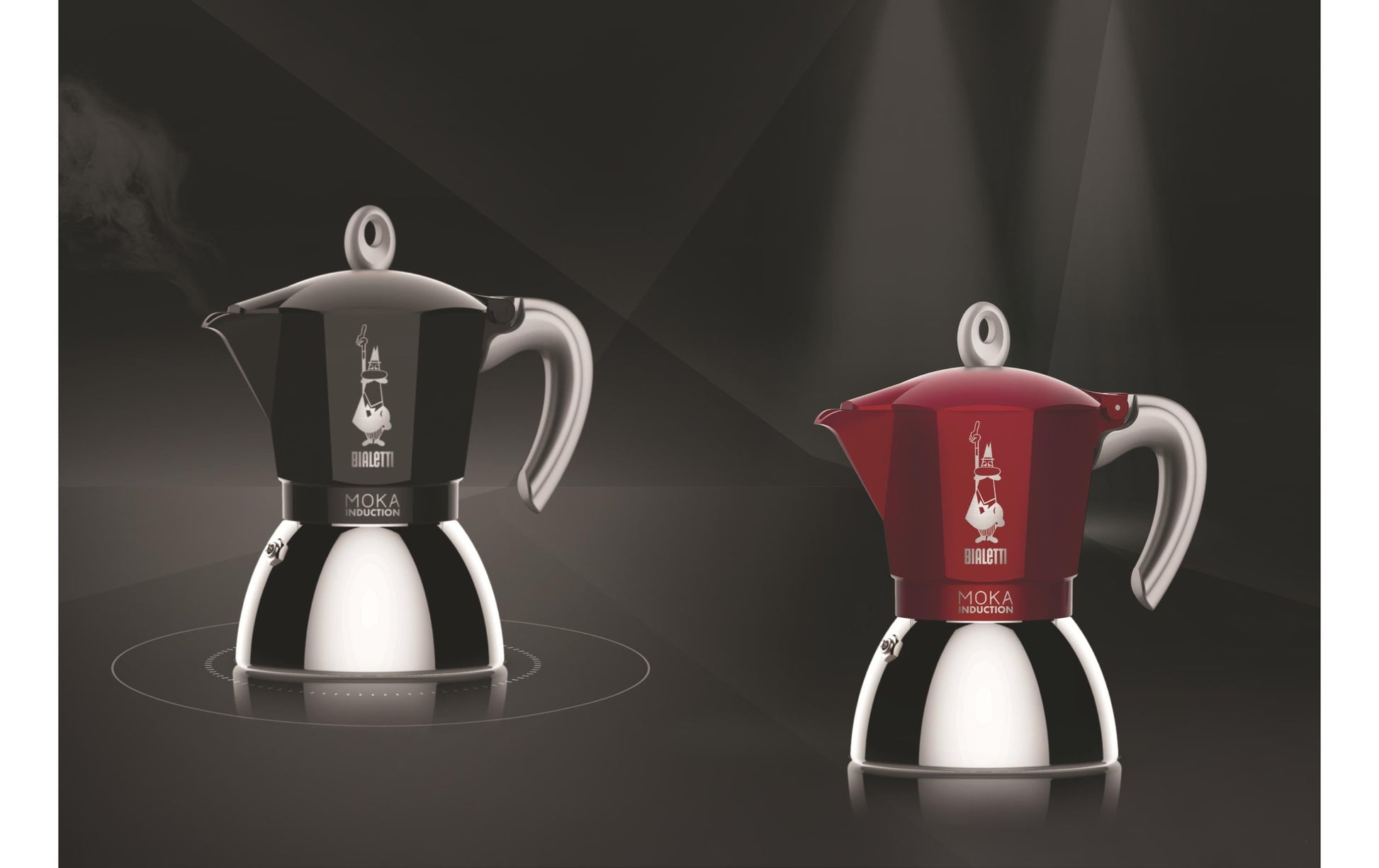 Bialetti French Press / Kaffeebereiter – für Elektrokochfelder, 0,2 l, 4 Tassen, Aluminium/Rot