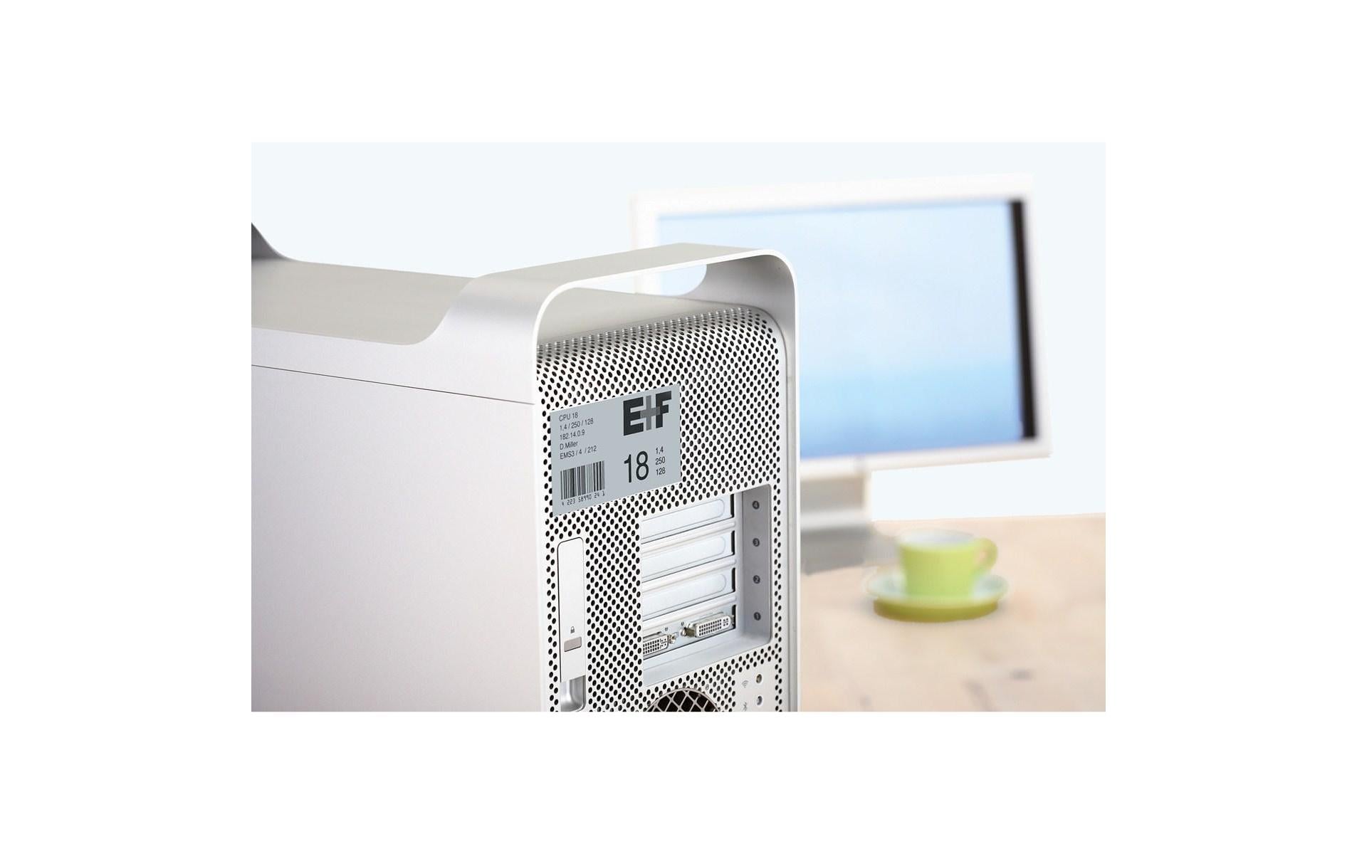HERMA Drucketiketten, 96 mm × 51 mm, silber, Folie, extra stark, 25 Blätter (250 Etiketten)