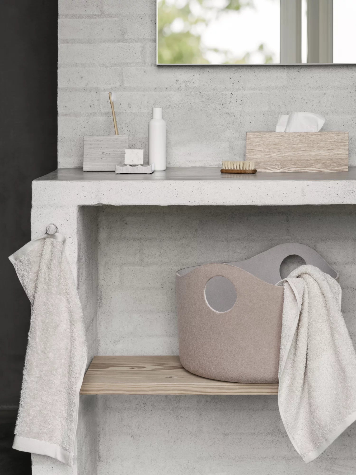Blomus Kosmetiktuchbox WILO – Tisch, Mitteldichte Holzfaserplatte (MDF), 25×8×13 cm, Eiche