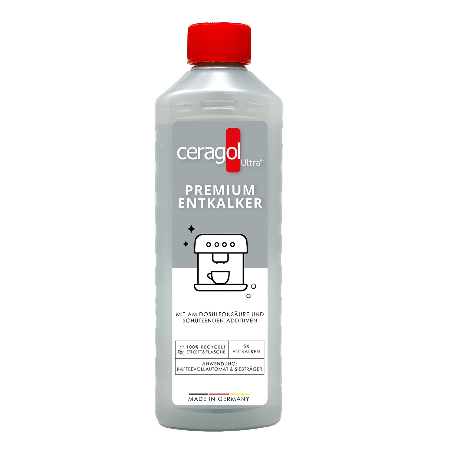 Ceragol Premium Entkalker – für Kaffeemaschinen – Flüssigkeit – 0,5 l