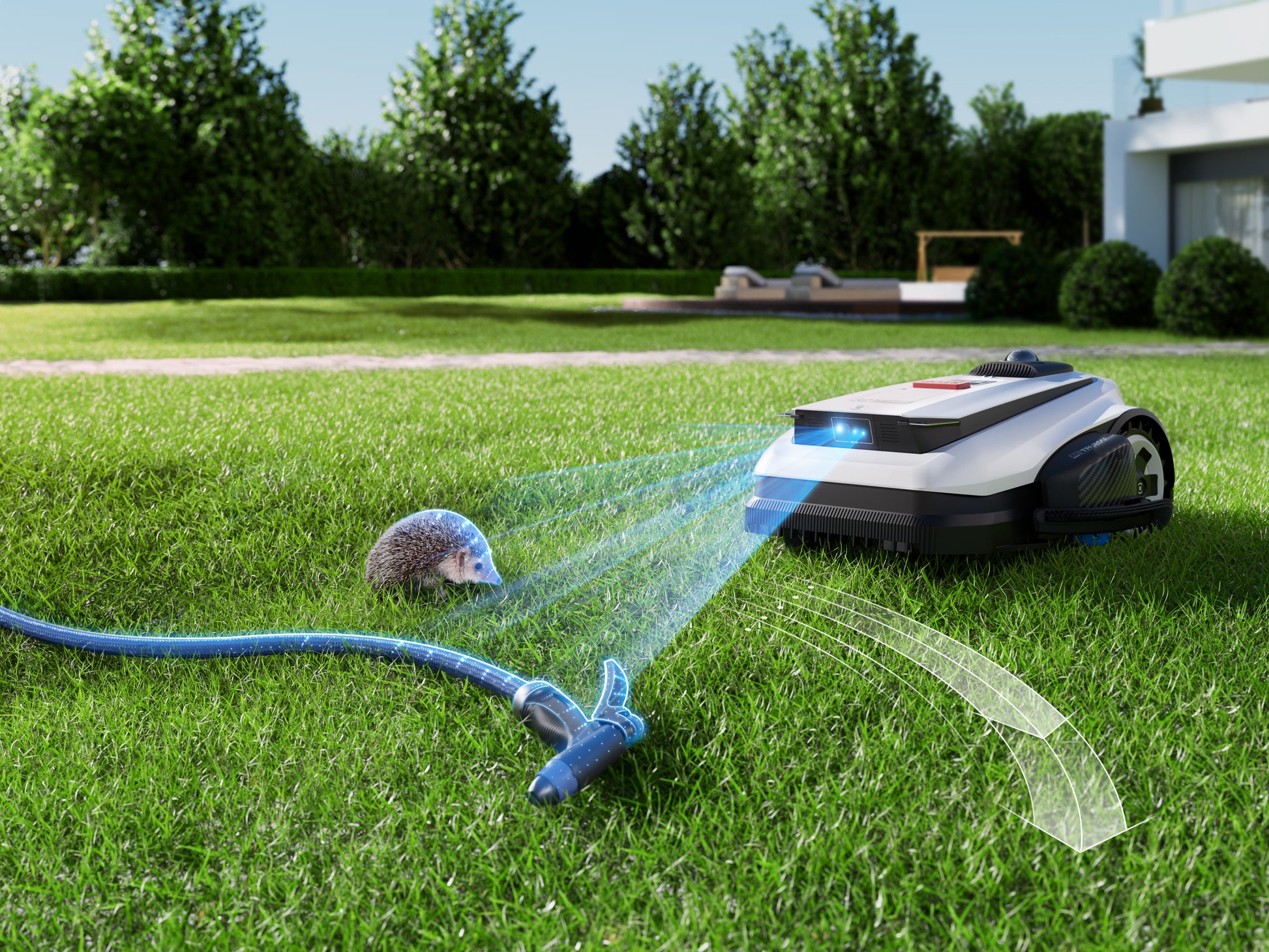 Ecovacs GOAT A1600 LiDAR PRO – Rasenmähroboter – 1'600 m², 33 cm Schnittbreite, AIVA 3D