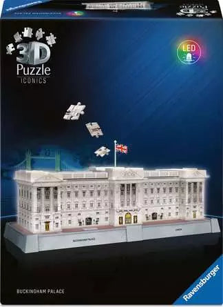 Ravensburger Iconics 3D-Puzzle Buckingham Palace – 216 Teile – 40,9×15,9×18,9 cm – ab 8 Jahren – FSC Mix
