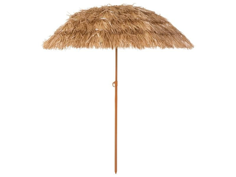 KOOR Strandschirm – Ø 150 cm – braun gemustert – höhenverstellbar