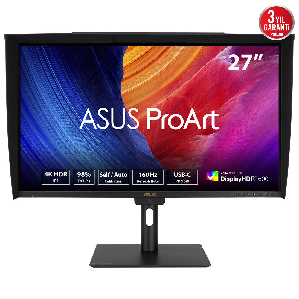 ASUS ProArt PA27UCGE – 27", 3840 × 2160 (4K), IPS, 160 Hz, USB-C 96 W, KVM, DisplayHDR 600