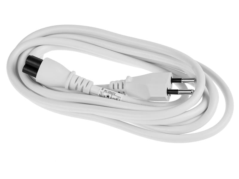 Furber. Netzkabel – T12–IEC C5, 3 m, 230 V/2,5 A, weiss