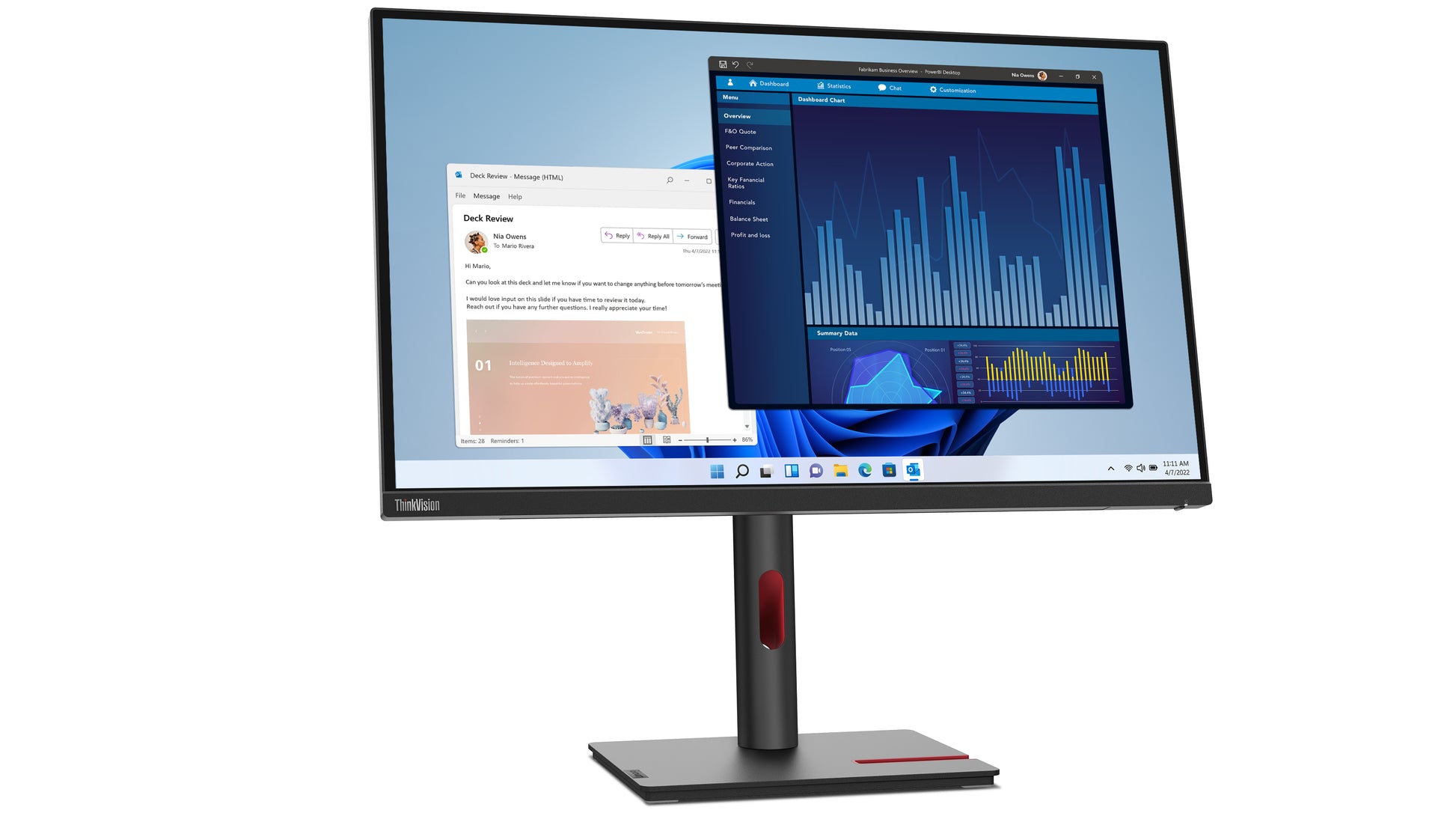 Lenovo ThinkVision T27p-30 – 27", 3840 × 2160 (4K), IPS, USB-C 90 W, LAN