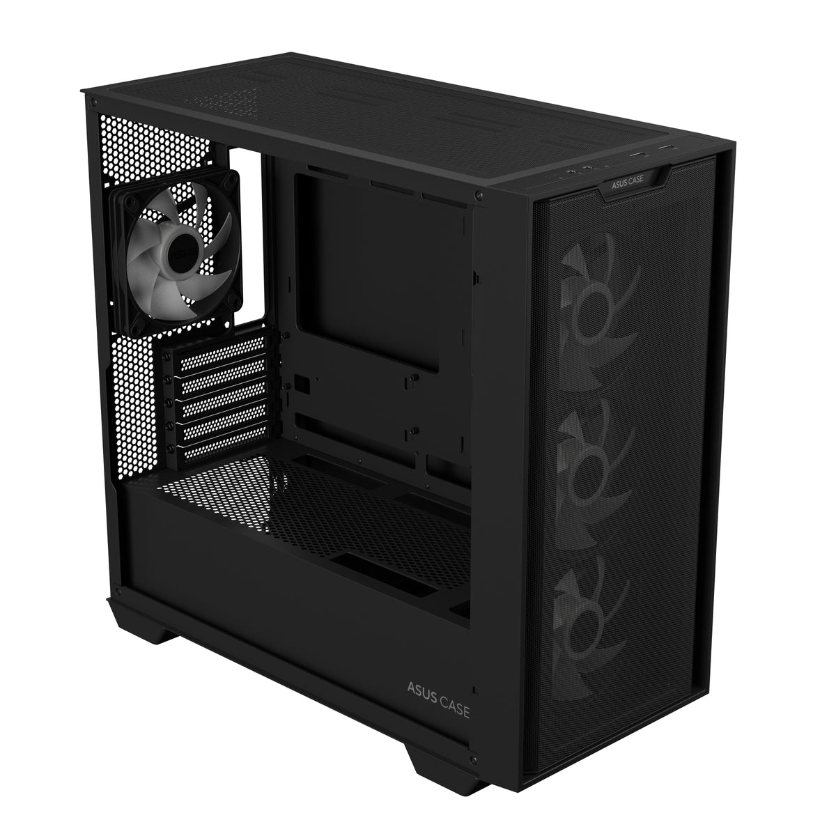 ASUS A21 PLUS TG ARGB (BTF) – PC-Gehäuse – Micro-ATX, Mini-ITX, Sichtfenster, 3×120/1×120 mm