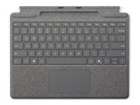 Microsoft Surface Pro Keyboard – Tastatur mit Stiftaufbewahrung, Platin