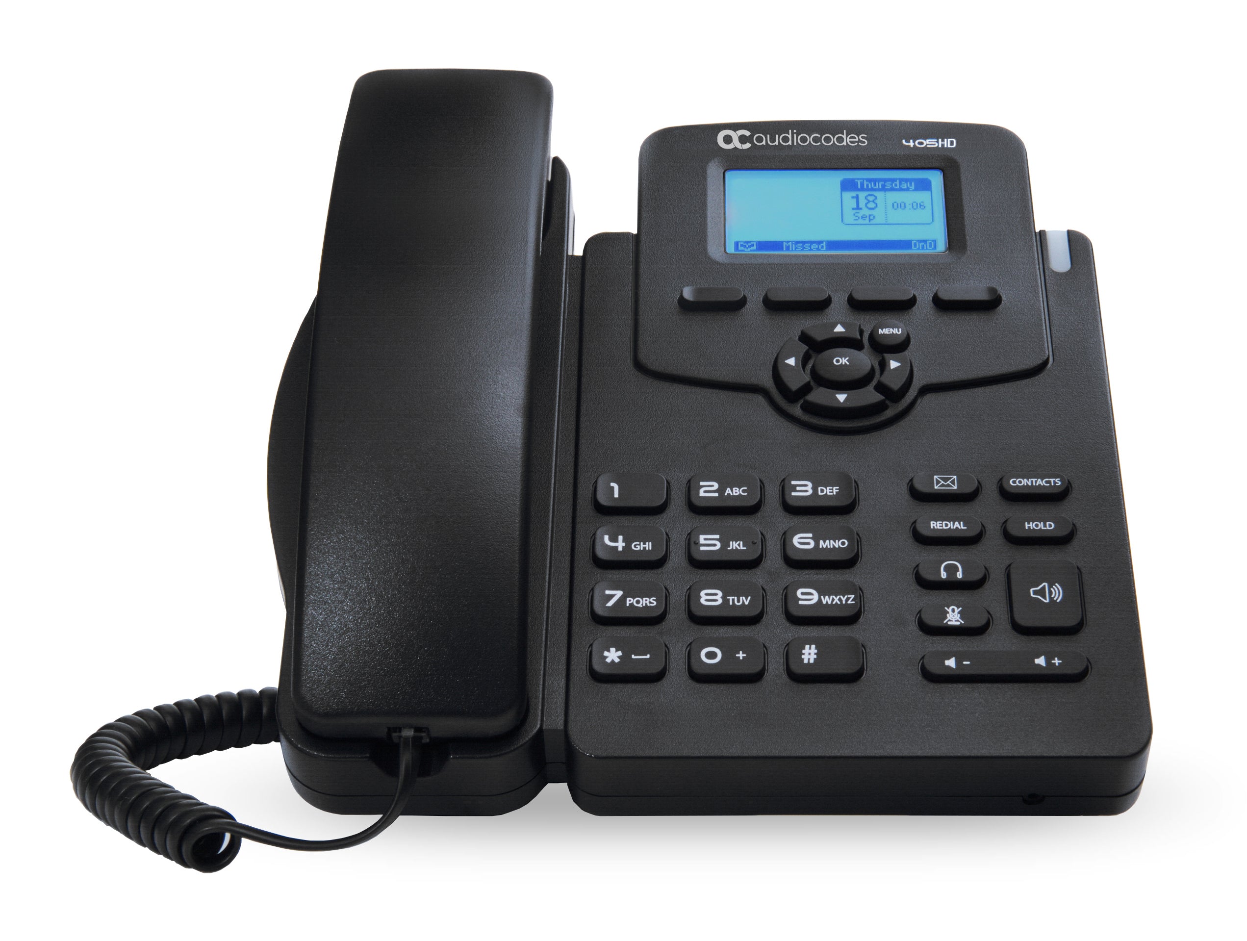 AudioCodes 405HD – IP-Telefon, PoE, Gigabit-LAN (GBE), mit externem Netzteil