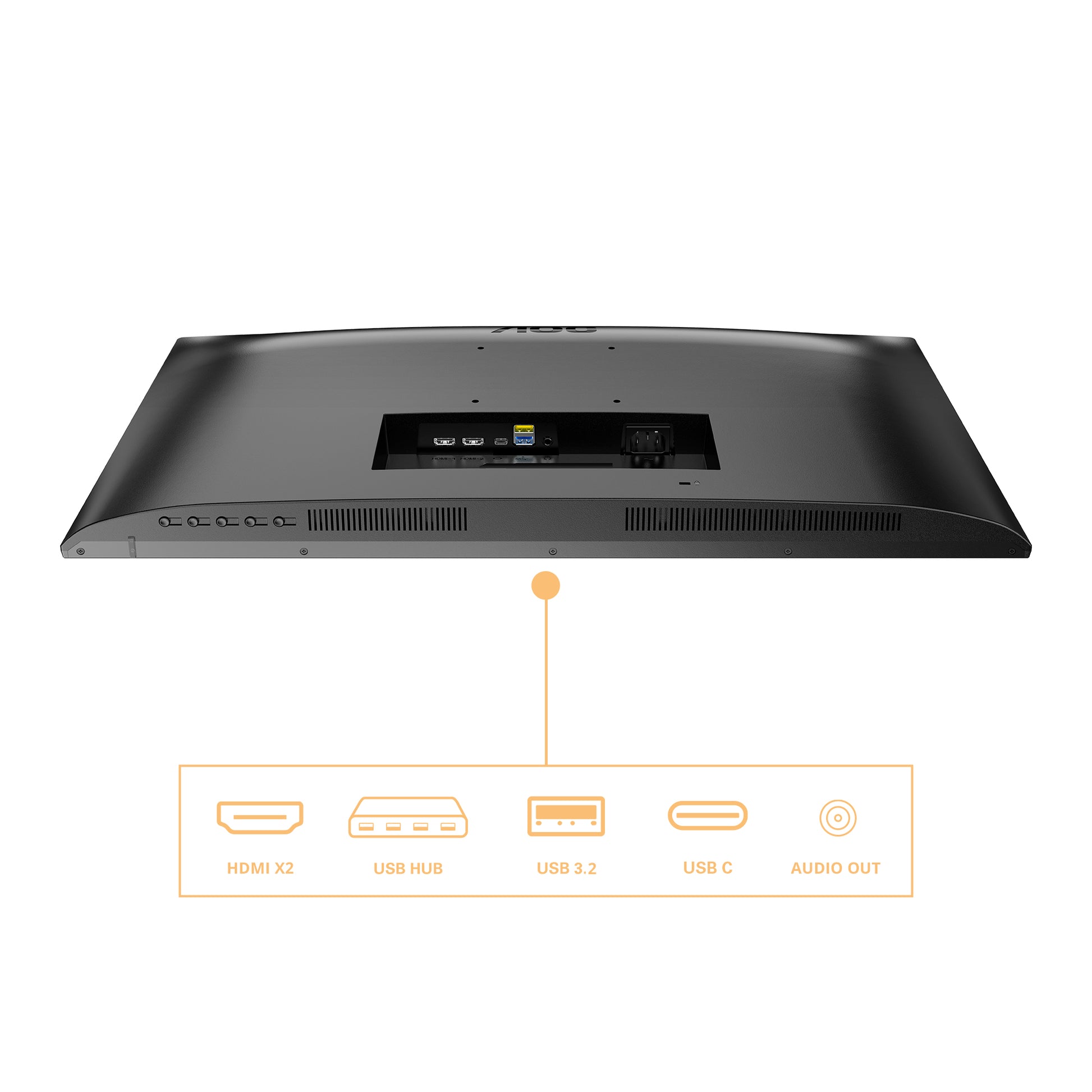 AOC U27B3CF – Monitor, 27", IPS, 60 Hz, 350 cd/m², USB-C, Lautsprecher, VESA 100 × 100, Schwarz